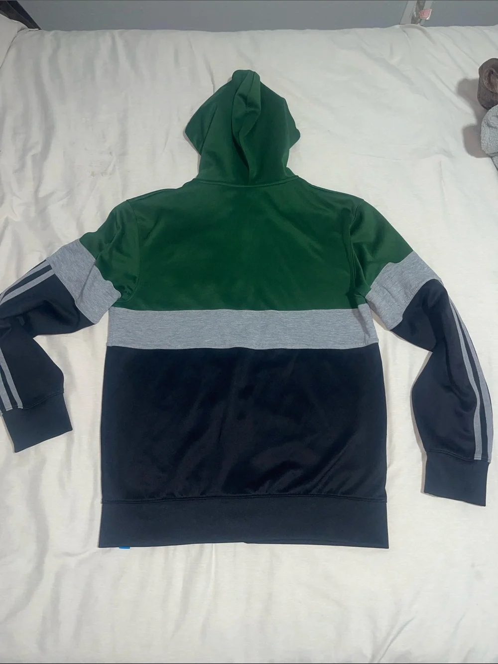 adidas Green, Gray & Black Hooded Zip Jacket
